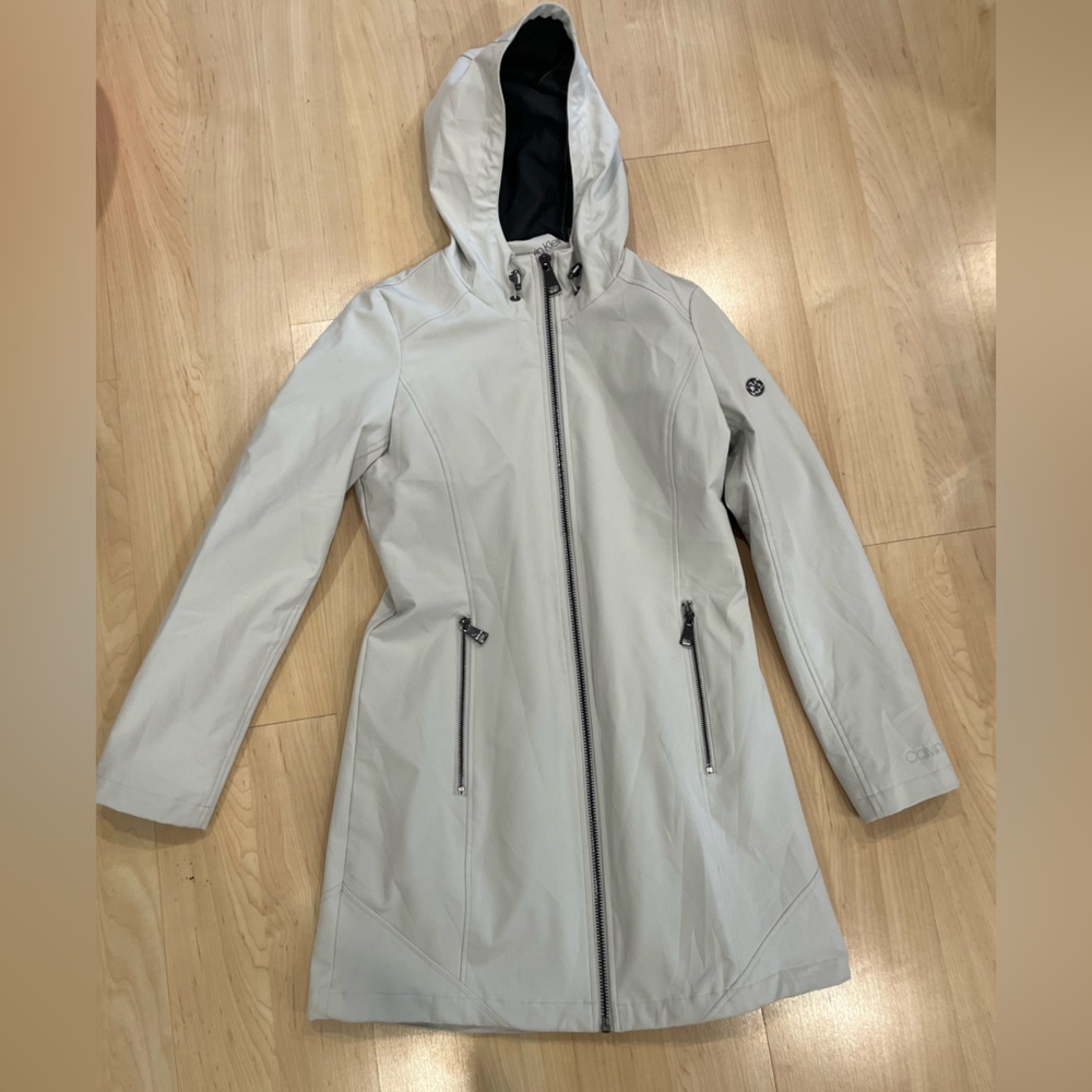 Calvin Klein Women's Gray Hooded Coat